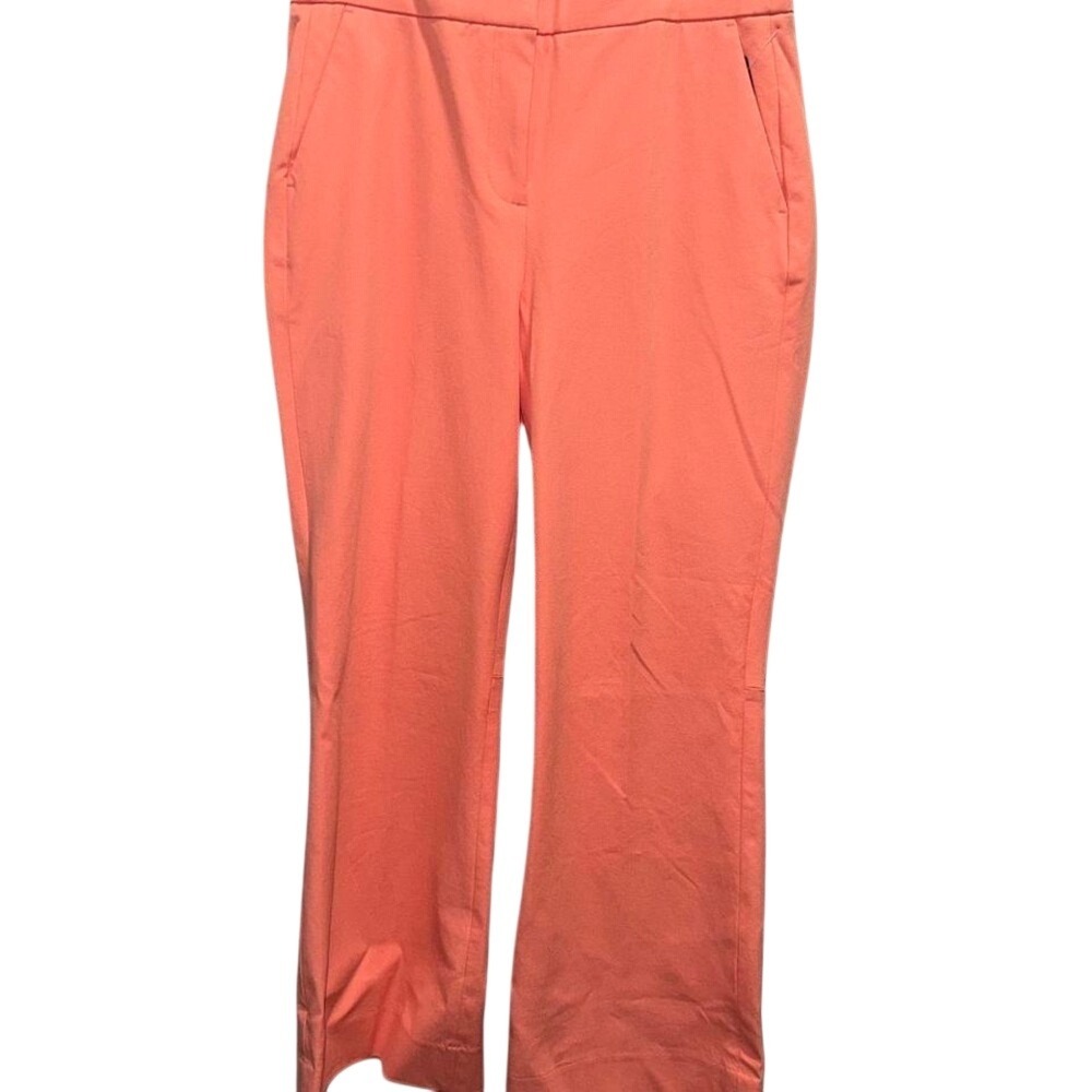 J.Crew Hayden Pants Coral Pink Stretch Straight Leg Trousers Size 8T Tall‎